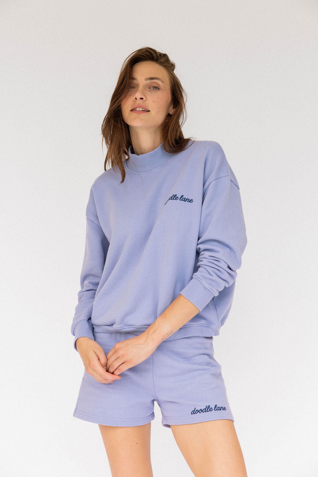 Signature mockneck short Set