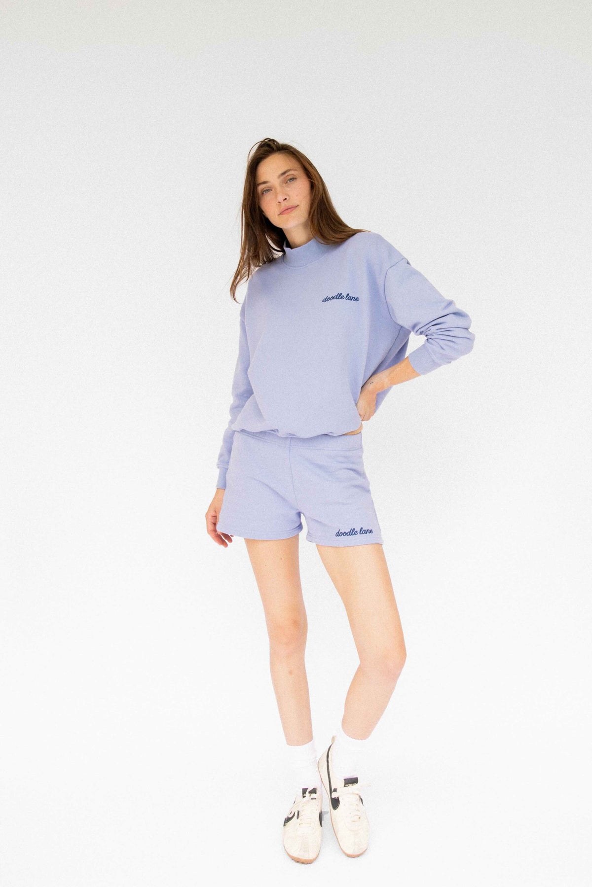 Signature mockneck short Set